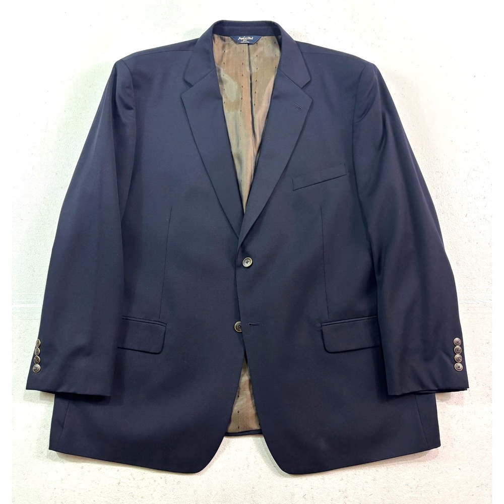 Joseph & Feiss 50R Navy Blue Blazer Jacket Sport Suit Coat All Season Wool
